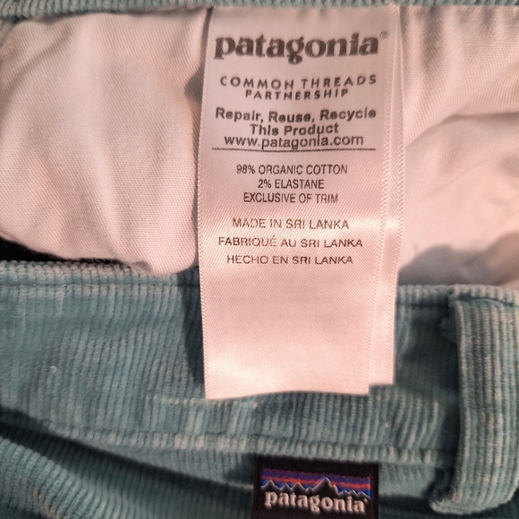 Patagonia Light Teal Organic Corduroy Jeans Sz 29 *C3 - Picture 5 of 5